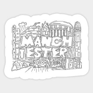 Manchester Doodle Sticker